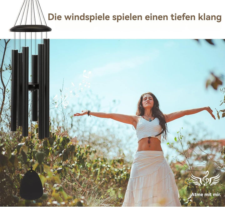 Windspiele FüR DraussEn HäNgend Windspiele - 6 RöHren Chimes FüR Garten, Balkon,Windspiel Garten -Ga