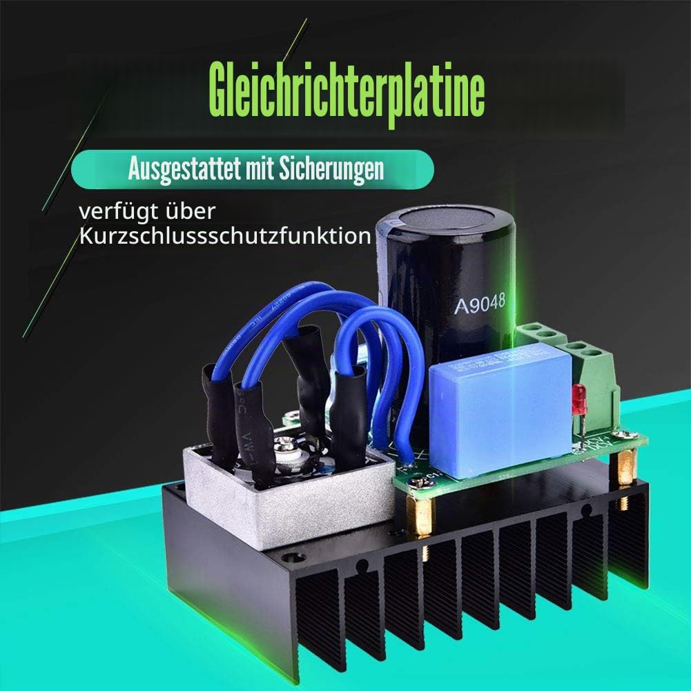 0-220 V AC / 0-311 V DC 10 A Gleichrichterplatine Netzteilplatine Gleichrichter mit Blitzschutzröhre