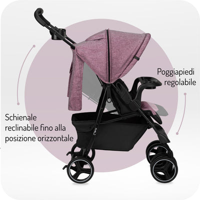 MoMi ISLA Kinderbuggy, Kinderwagen ab dem 1. Lebensmonat, bis 15 kg Körpergewicht, 5-Punkt-Sicherhei