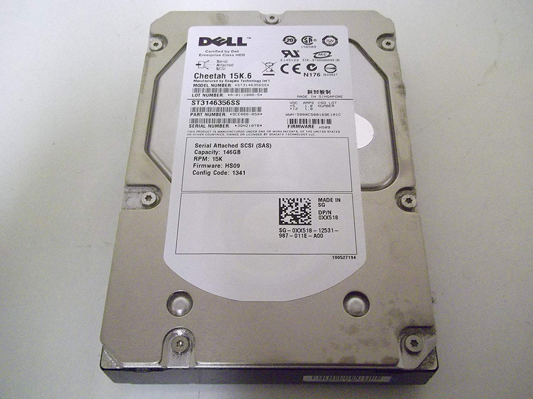 Dell XX518 0 X Schwenker X518 Seagate Cheetah 15 K.6 ST3146356SS Interne 146 GB 15.000 8,9 cm SAS HD