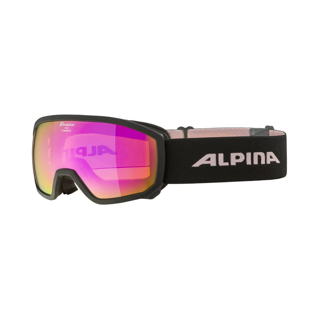 ALPINA SCARABEO JR. Q-LITE - Verspiegelte, Kontrastverstärkende OTG Skibrille Mit 100% UV-Schutz Für