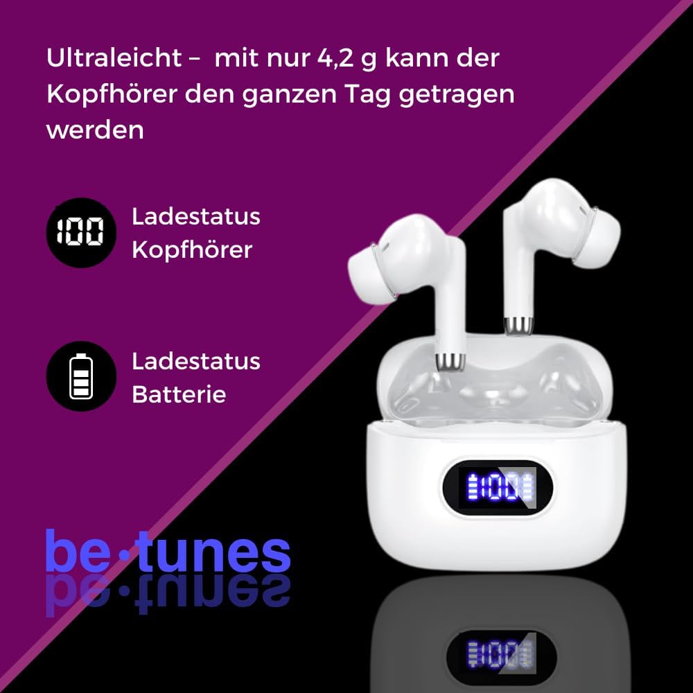 In Ear Bluetooth Kopfhörer PRO BT-14 – 5.3 Kabelloser Bluetooth In Ear Kopfhörer USB C mit HiFi Ster