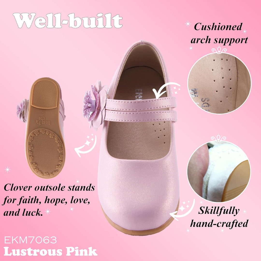 EIGHT KM - Kleinkind Mädchen Kleid Schuhe - Mary Jane Wohnungen - Prinzessin Hochzeit Schuhe Balleri