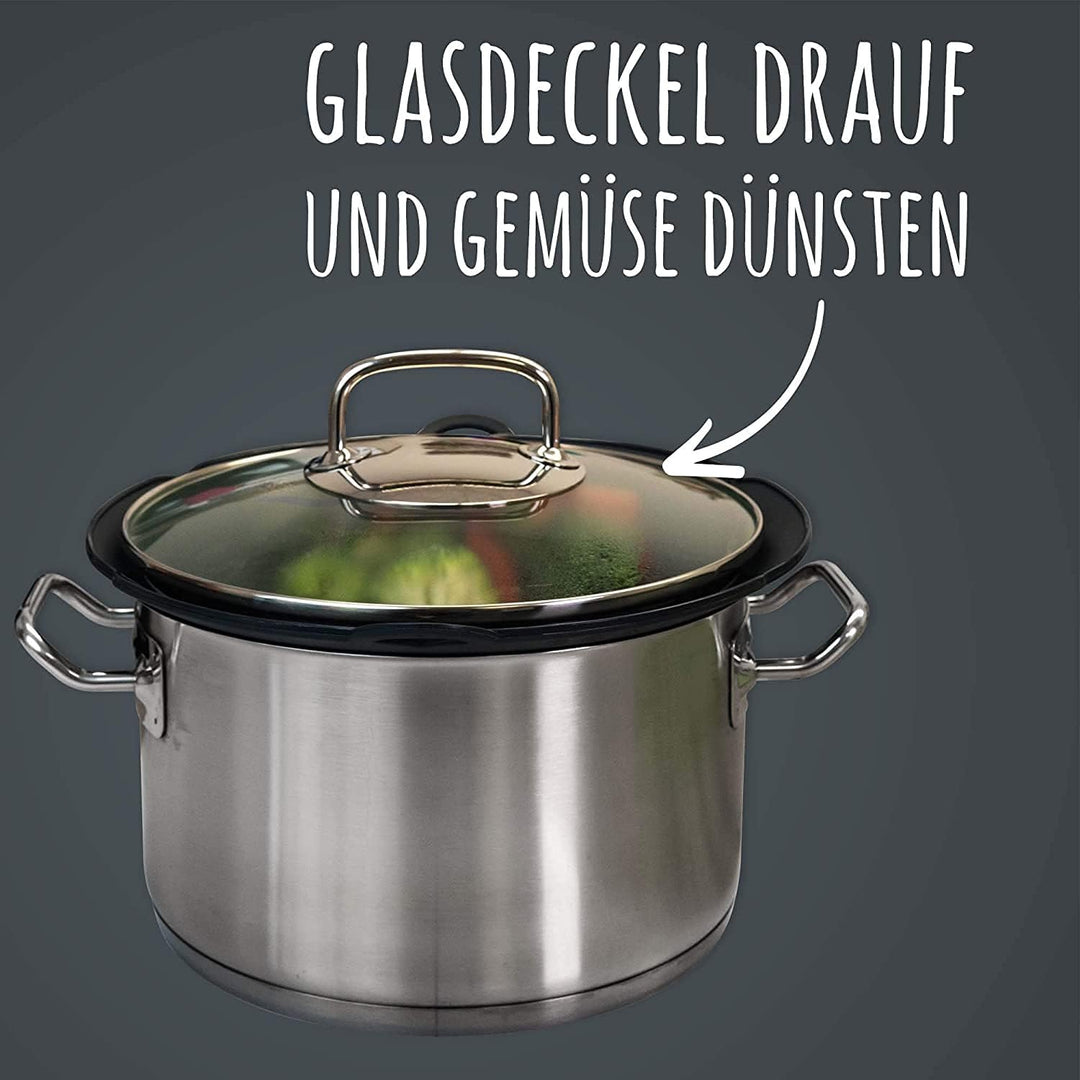 Kochblume das Origial, Silikon Überkochschutz für Töpfe und Pfannen, Mikrowellen-Deckel, Spritzschut