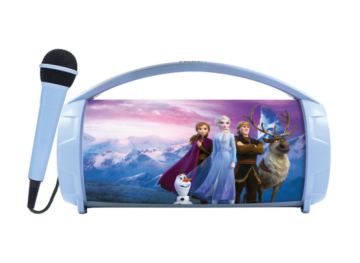 Lexibook, Die Eiskönigin, Kabelloser Lichtlautsprecher mit Mikrofon, Stereosound, Karaoke-Funktion,