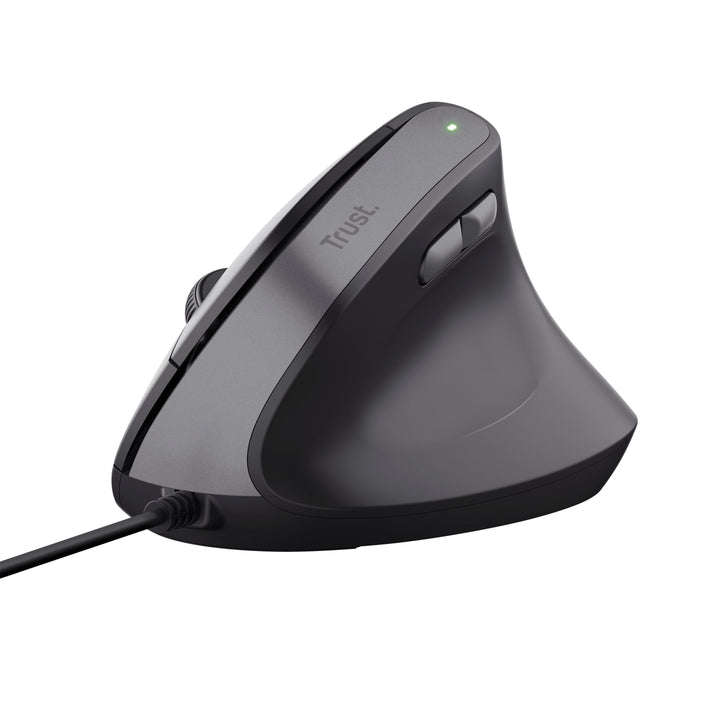 Trust Yuno Vertikale Maus, Ergonomische Maus für Rechtshänder, Vorbeugung Gegen Mausarm/Tennisarm (R