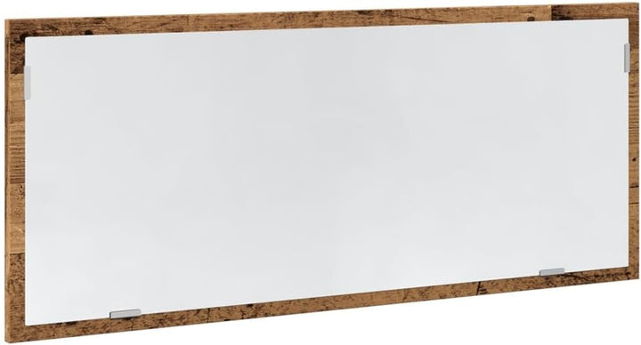 vidaXL LED Badspiegel - Wandmontierter Old Wood Modern Engineered Vanity Mirror with Non-Distorted R