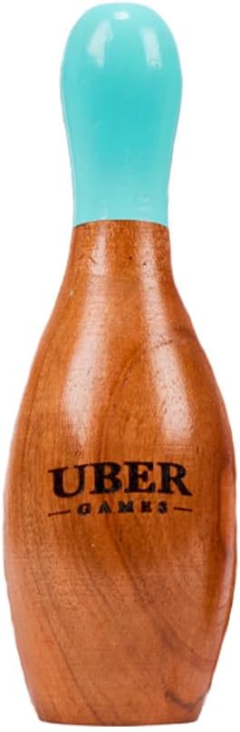 Ubergames Hochwertiges Kegelspiel - Top Qualität Wurfspiel - mit Robuste Tragetasche Holz, Holz