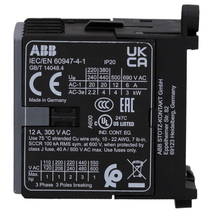 abb-entrelec B6 – minicontactor -3001 230 – 240 V AC Schraube