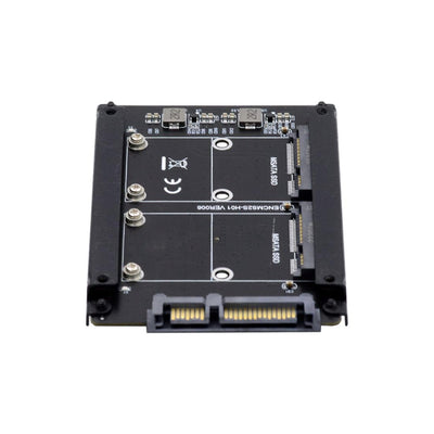 chenyang CY MSATA auf SATA Adapter,Dual MSATA Mini-SATA SSD Karte JOBD Raid0 Span Bridge auf 2,5inch