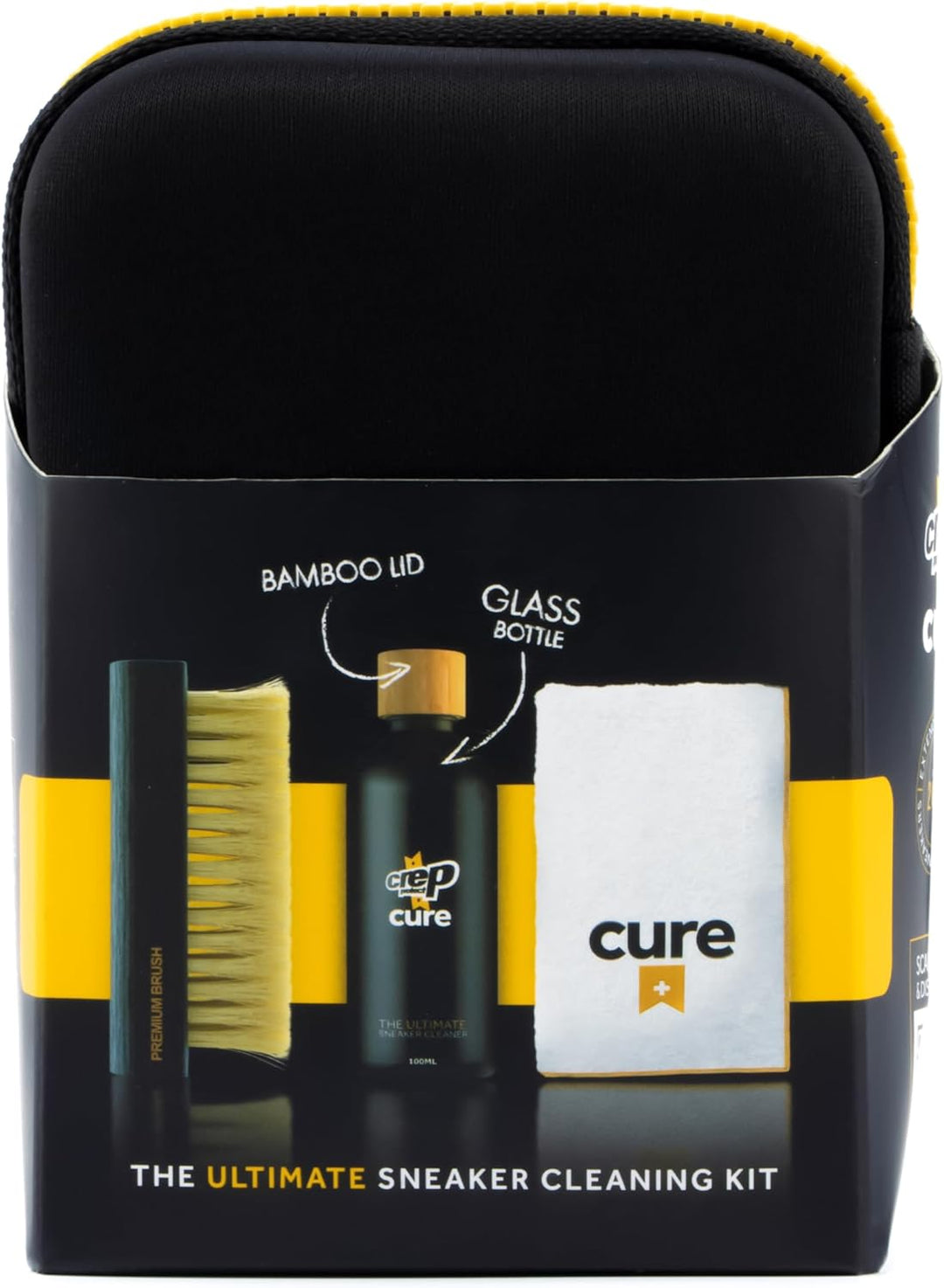 Crep Protect Shoe Cleaner - Sneaker Cleaning Kit With Solution, Shoe Brush & Microfiber Cloth for Sn