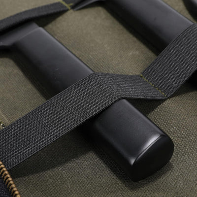 Denifiter Messerrolltasche mit robusten Tragegriff, strapazierfähiges gewachstes Segeltuch(Armeegrün