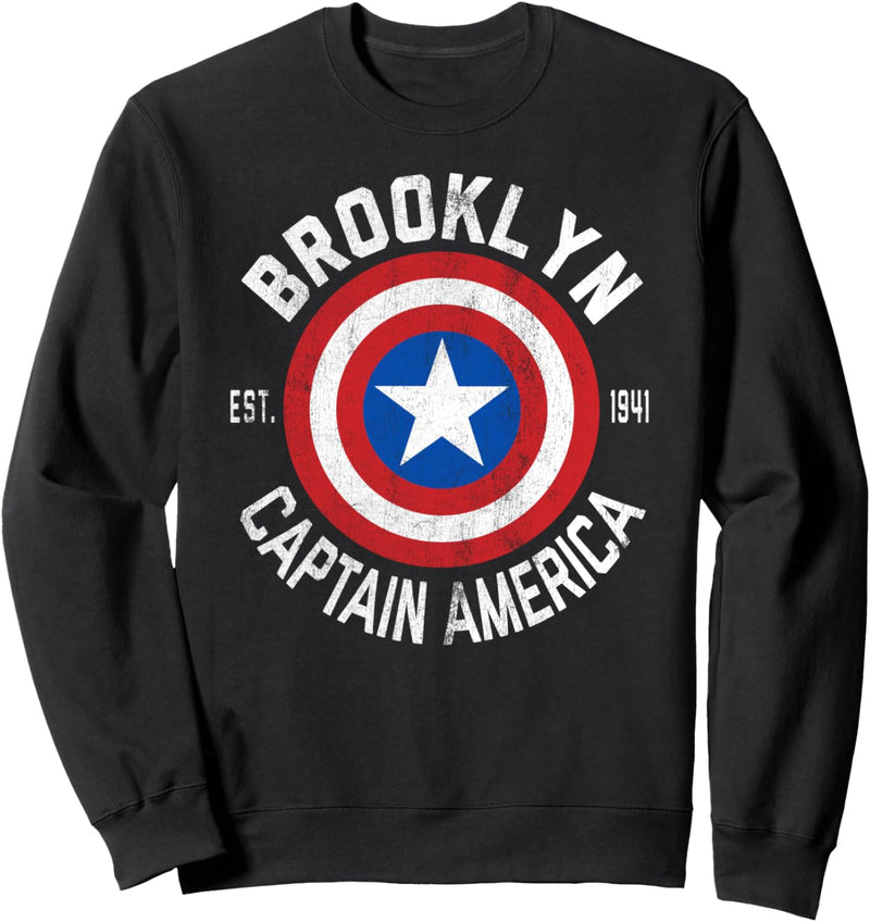 Marvel Comics Retro Classic Captain America Brooklyn Schild Sweatshirt