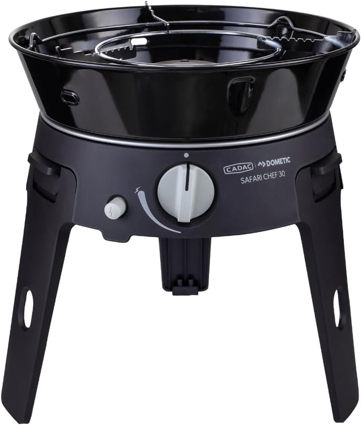 CADAC - Safari Chef 30 LP Deluxe - Tragbare Grills - GreenGrill-Keramikbeschichtung – inkl. Tragetas