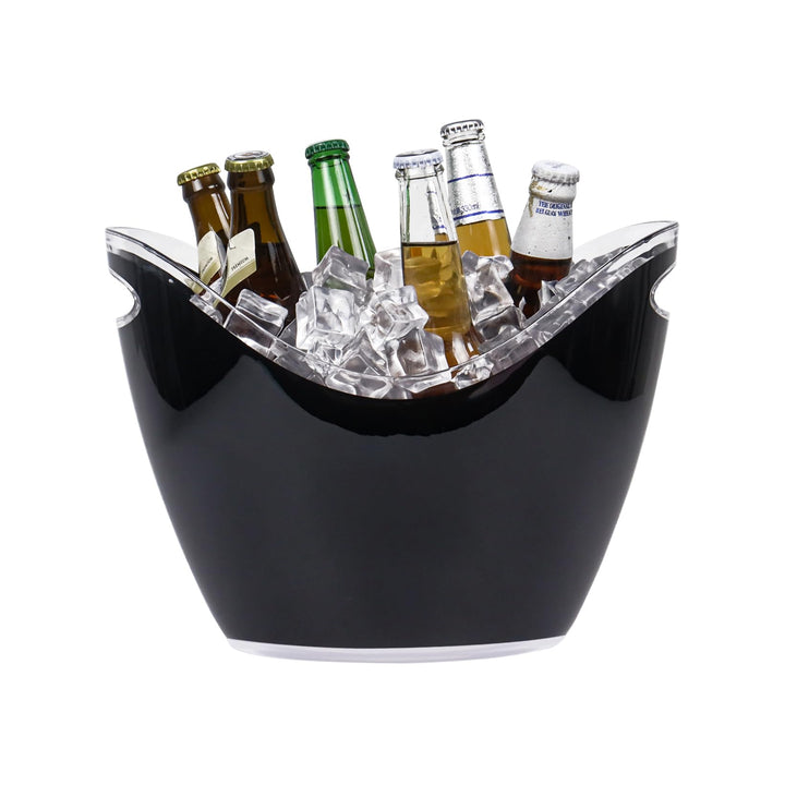 8 l grosser Eiskübel mit Griff, Acryl-Eiskübel, Getränkewanne, Champagnereimer, grosser Getränkeeime