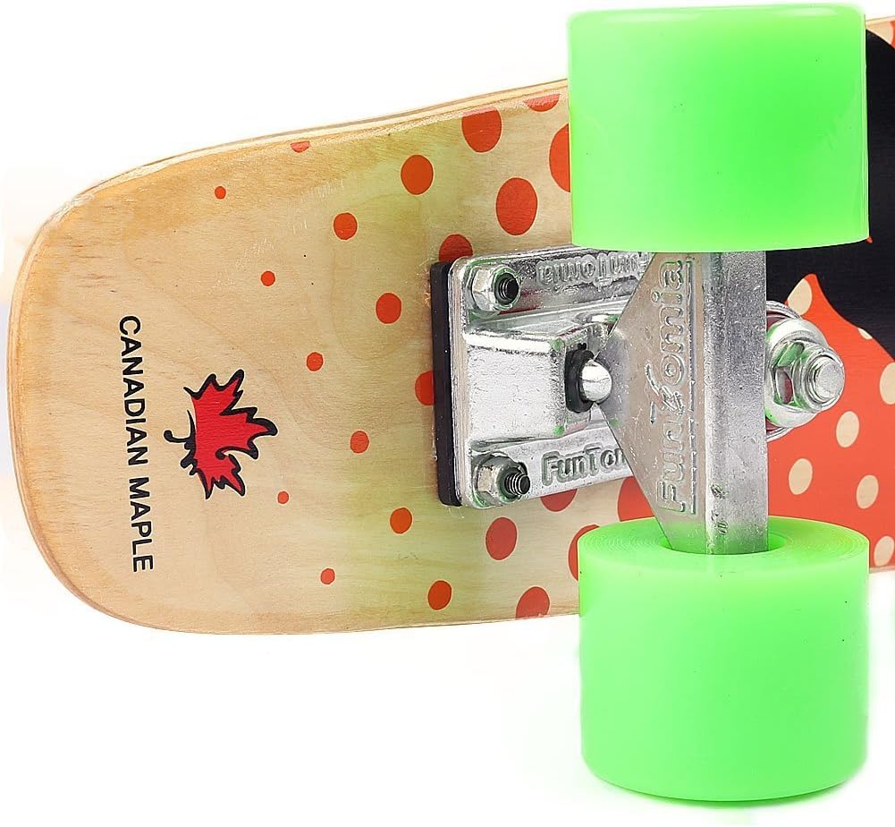 FunTomia Mini-Board Cruiser Skateboard 57cm aus 7-lagigem kanadischem Ahornholz inkl. Mach1 ABEC-9 K