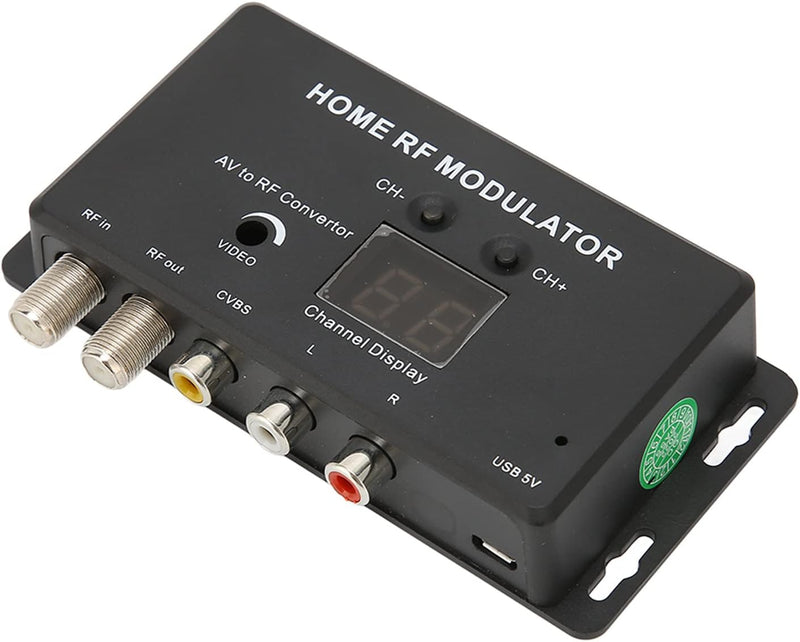 UHF Modulator, AV zu RF Konverter, PAL/NTSC Optional, mit Einstellbare Ausgangspegel und Wählbare Au