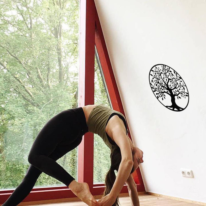 LIKEUDO 30cm Wall Hängende Lebens Baum Metall Wanddekoration Wohnzimmer Wandkunst Dekoration Wandbil