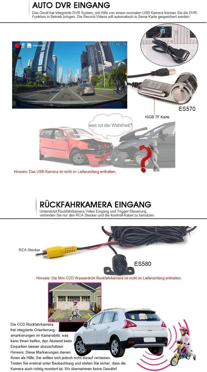 Erisin 9 Zoll Android 10 Autoradio mit Navi GPS für Mercedes-Benz Smart Eingebauter CarPlay DSP-Vers