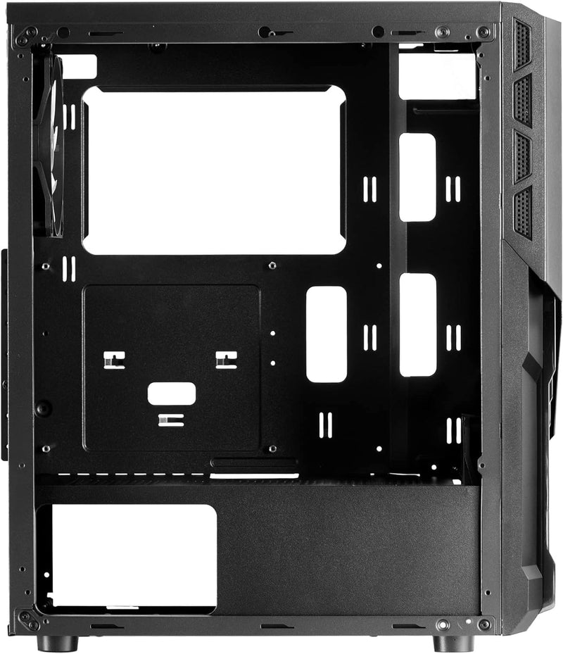 MarsGaming MC-X2 Schwarz, PC Gaming ATX Gehäuse, FRGB Stahlfront, 2 Lüfter 12cm FRGB, Volles Seitenf