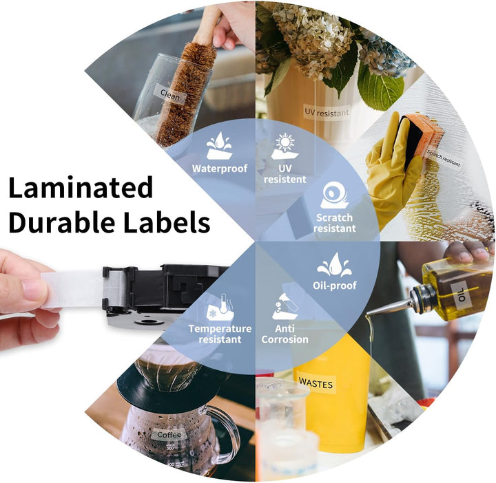 4x kompatibel für Brother P-touch Transparent Bänder 18mm TZe-141 PTouch Schriftband 18mm Clear TZe1