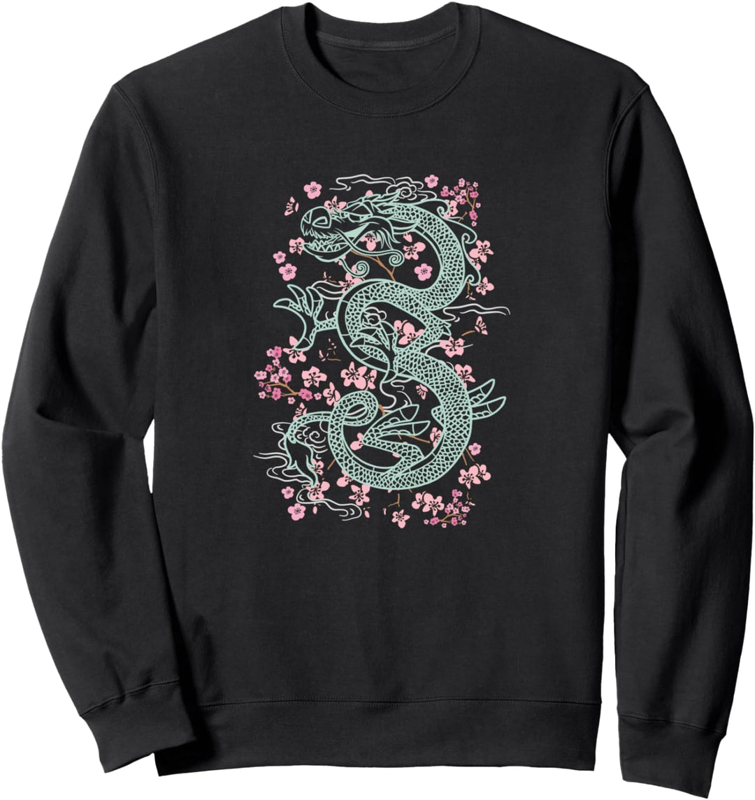 Disney Mulan Mushu Floral Outline Sweatshirt