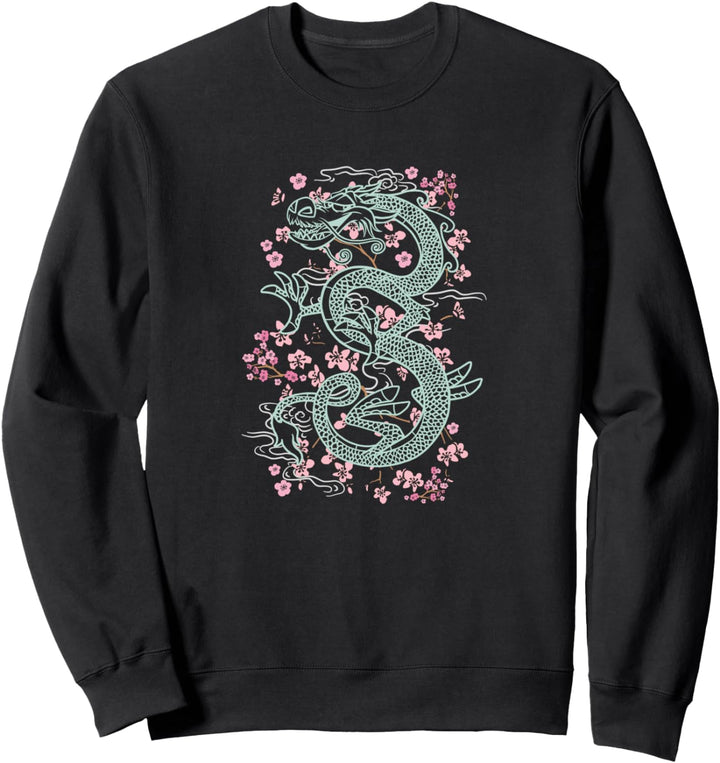 Disney Mulan Mushu Floral Outline Sweatshirt