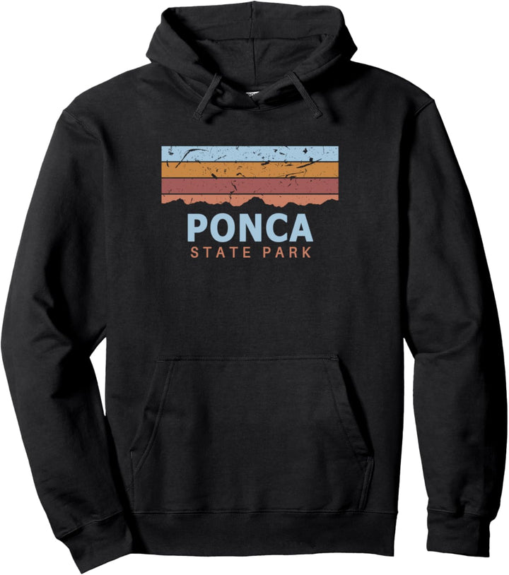 Ponca State Park Nebraska Retro Cool Pullover Hoodie