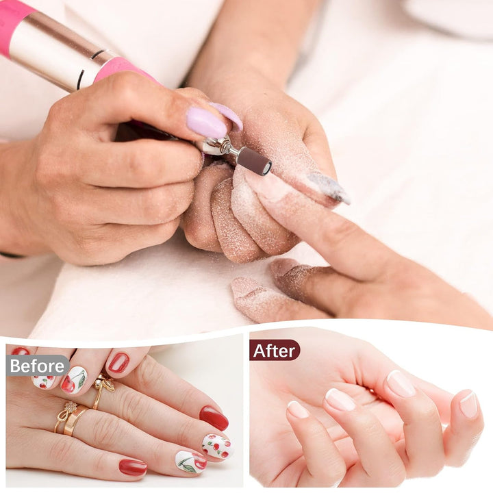 Rolybag Schleifbänder für Nagelbohrer, Körnung 180, Nagelschleifbänder, 200 Stück, braun, profession