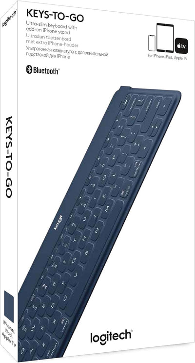 Logitech Keys-to-Go Kabellose Tablet-Tastatur, Bluetooth, iOS-Sondertasten, Ultraleicht & Geräuschlo