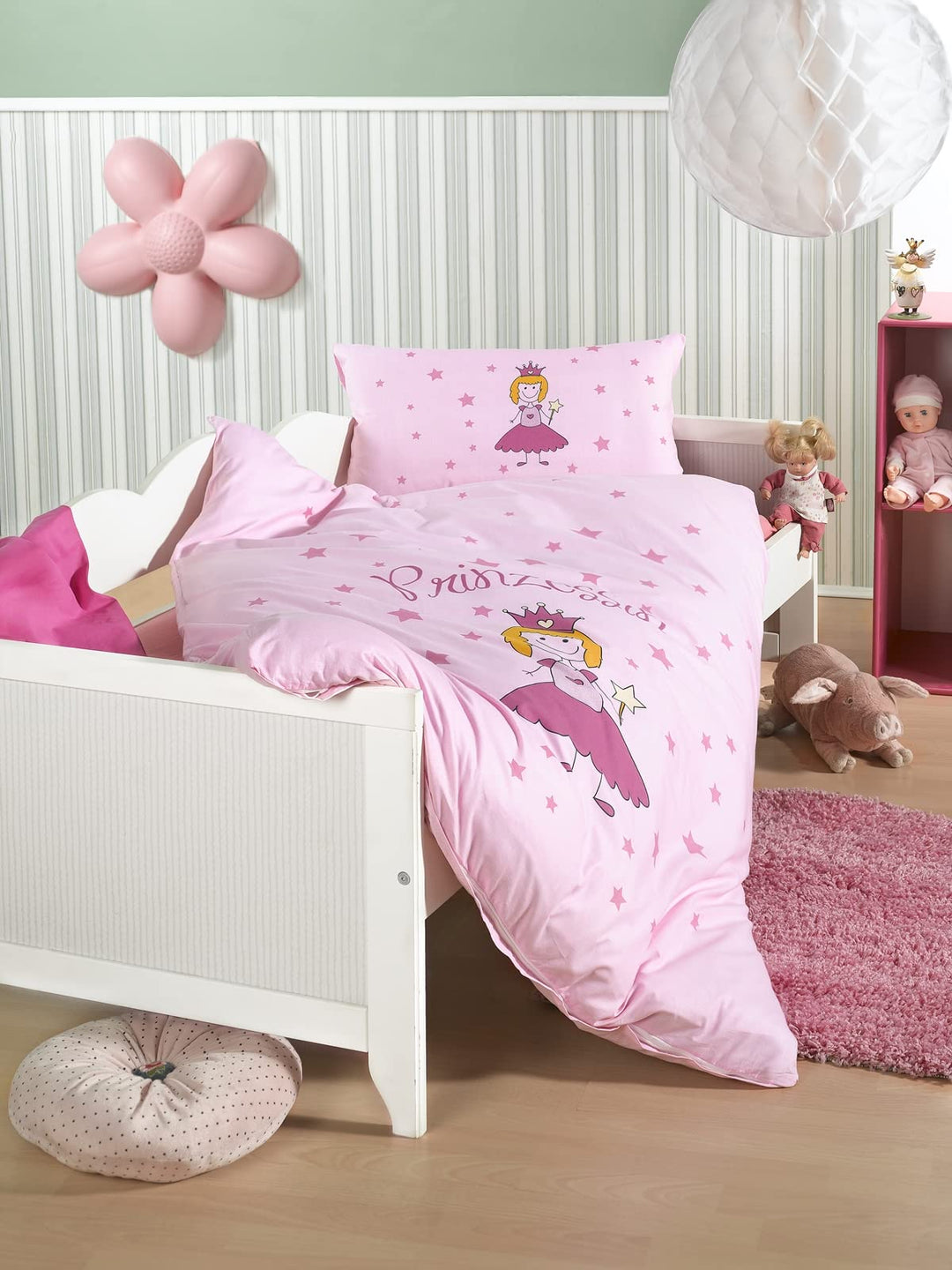 Carpe Sonno Kinderbettwäsche 135x100 cm Prinzessin-Bettwäsche Babybett Bettwäsche für Babys Mädchen