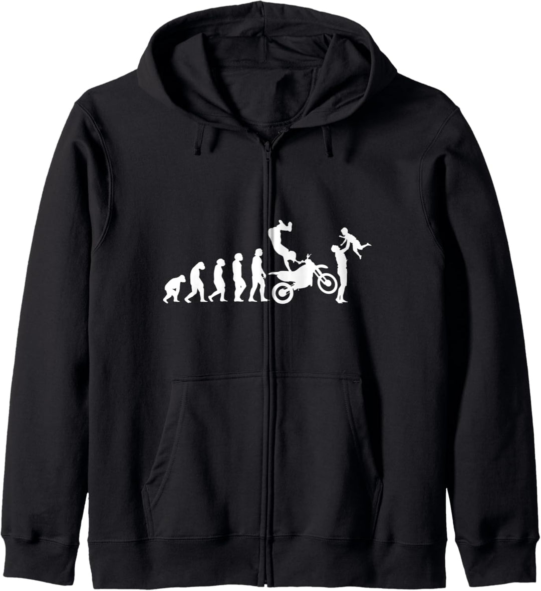Biker Evolution Papa Motorradfahrer Motorrad Cross Geschenk Kapuzenjacke