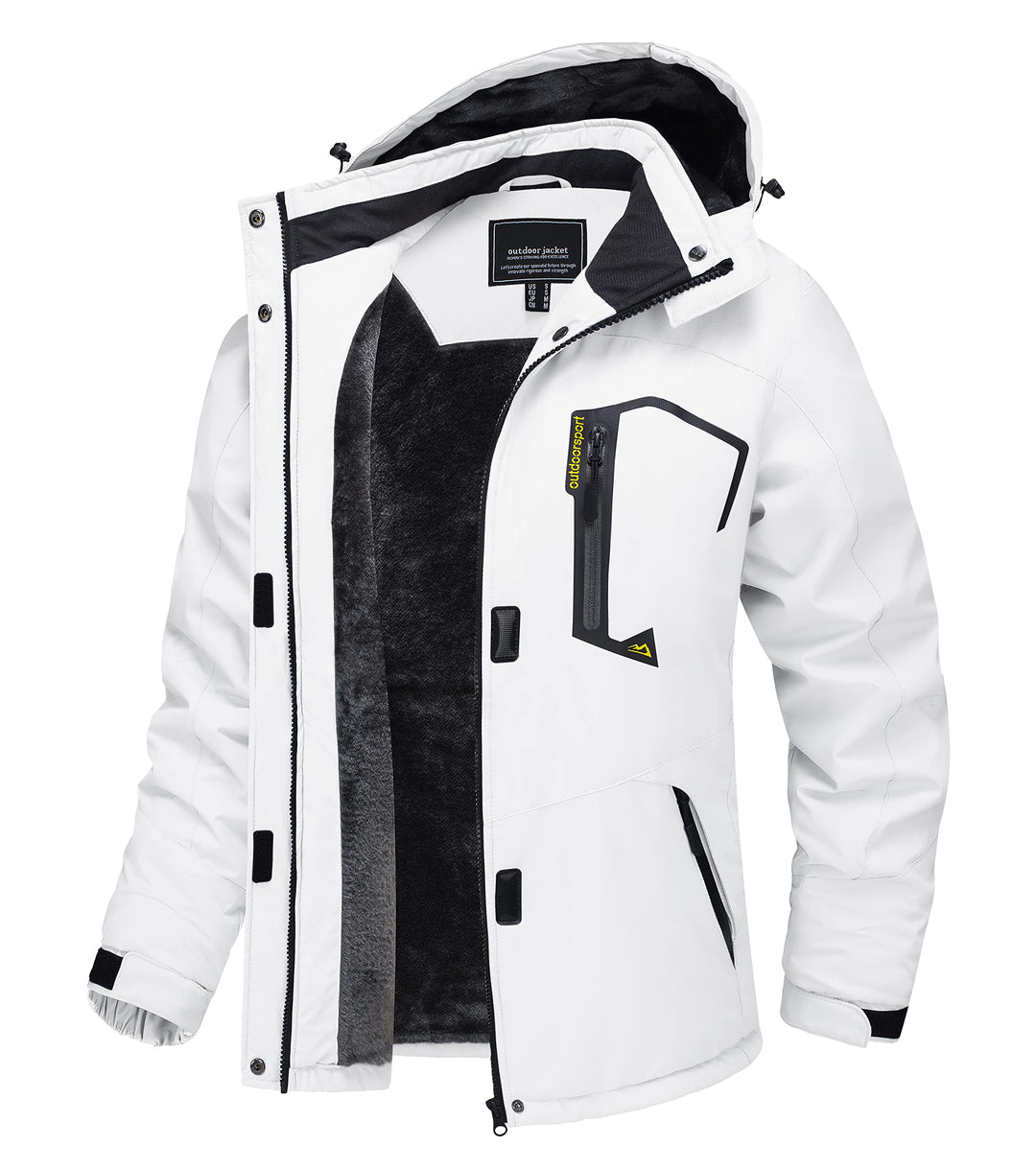 TACVASEN Damen Übergangsjacke Warm Winterjacke Gefüttert Wanderjacke Ski Jacket mit Wasserdichtem Re