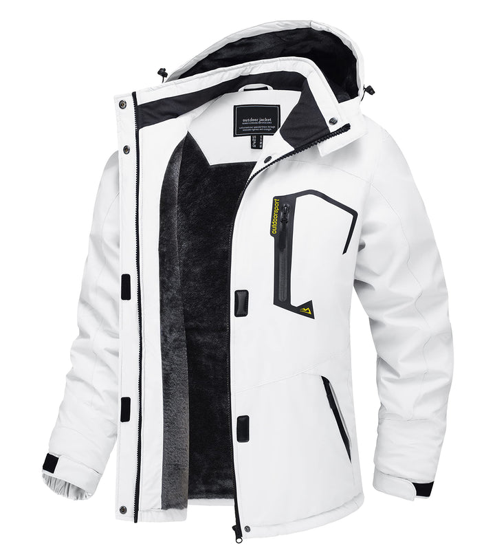 TACVASEN Damen Übergangsjacke Warm Winterjacke Gefüttert Wanderjacke Ski Jacket mit Wasserdichtem Re