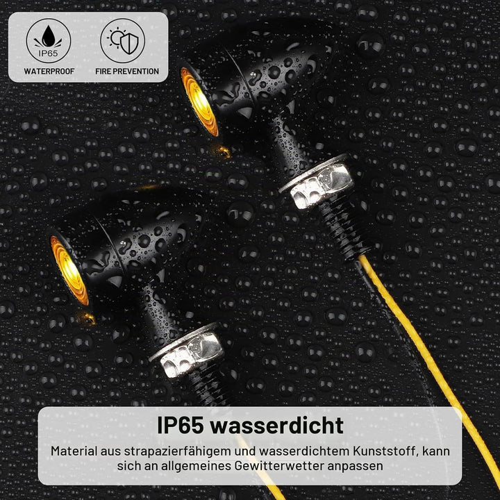 2 x Metall Motorrad LED Blinker 12V LED Universal Motorrad Blinker Universal für die meisten Motorrä