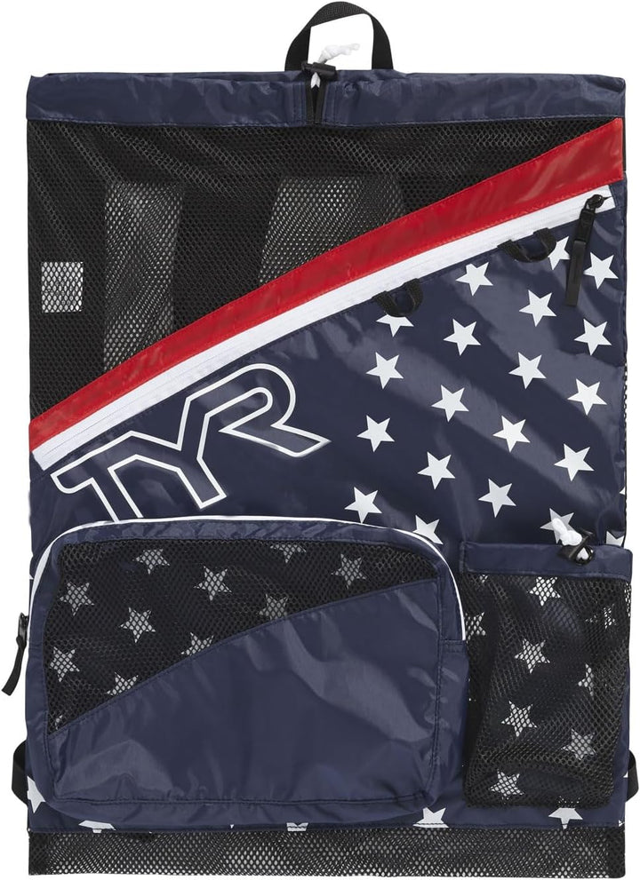 TYR Elite Team Mesh Rucksack Red/Navy Einheitsgrösse, Red/Navy Einheitsgrösse