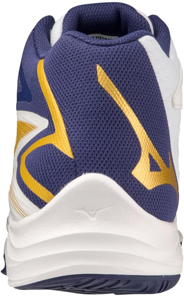 Mizuno Unisex Thunder Blade Z Mid Volleyball, White Blueribbon MP Gold, 46.5 EU
