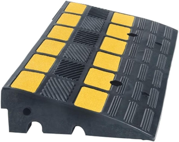 UvV Reflex UVBR6010 Bordstein-Rampe Gummi LxB 600x300 schwarz gelb reflektierend 40t (60x30x10 cm),
