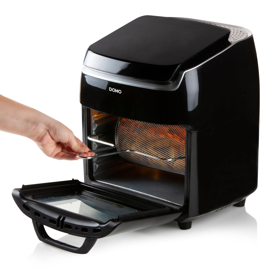 DOMO DO534FR Heissluftfritteuse - 3 in 1 Airfryer Friteuse - Ofen, Drehfunktion und Dörrautomat - 8
