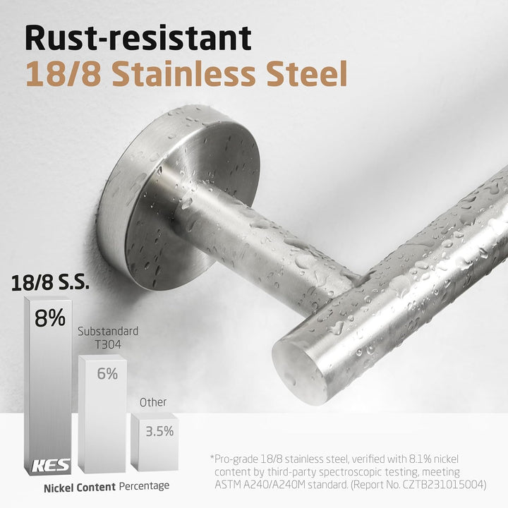 KES Handtuchhalter 65CM Handtuchstange Edelstahl SUS304 Badetuchhalter Badezimmer Handtuch Halter Du