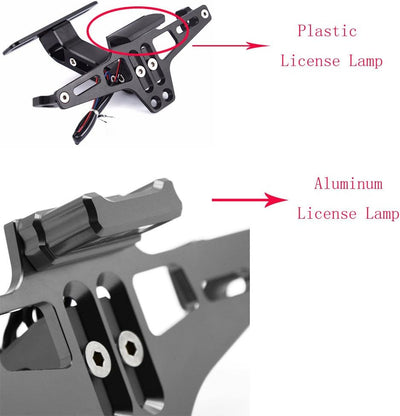 Universal CNC Aluminum Motorrad Kennzeichenhalter Halter mit Lizenz Licht für MT-01 MT-03 MT-07 MT-0