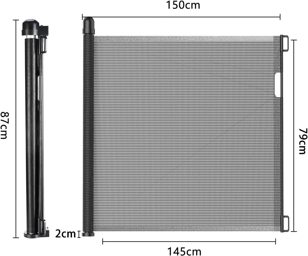 YARDIN Treppenschutzgitter Ausziehbar Türschutzgitter 0-150cm für Babys & Haustiere, Treppengitter A