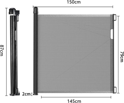 YARDIN Treppenschutzgitter Ausziehbar Türschutzgitter 0-150cm für Babys & Haustiere, Treppengitter A