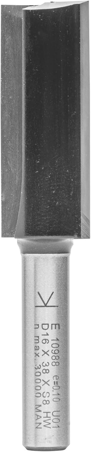ENT 10988 Nutfräser HW, Schaft (S) 8 mm, Durchmesser (D) 16 mm, NL 38 mm, SL 32 mm, GL 70 mm, mit Ha