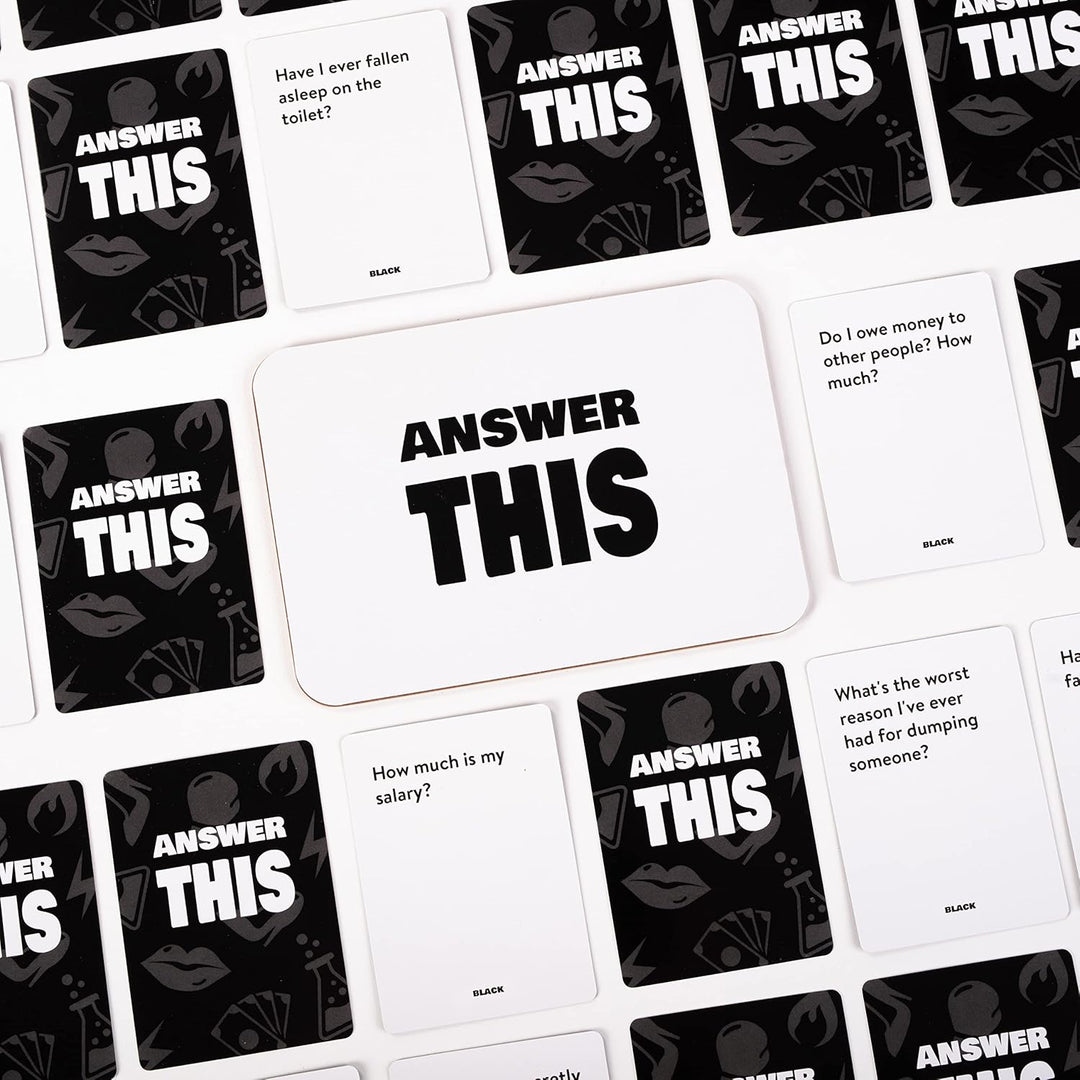Answer This - Black - English - How Well Do You Really Know Your Friends? - Hilarious Party Card Gam