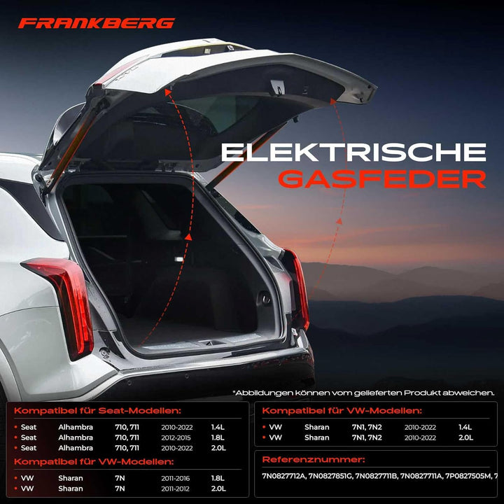 Frankberg 1x Elektrische Gasfeder Gasdruckfeder Heckklappe Links oder Rechts Kompatibel mit A.l.h.a.