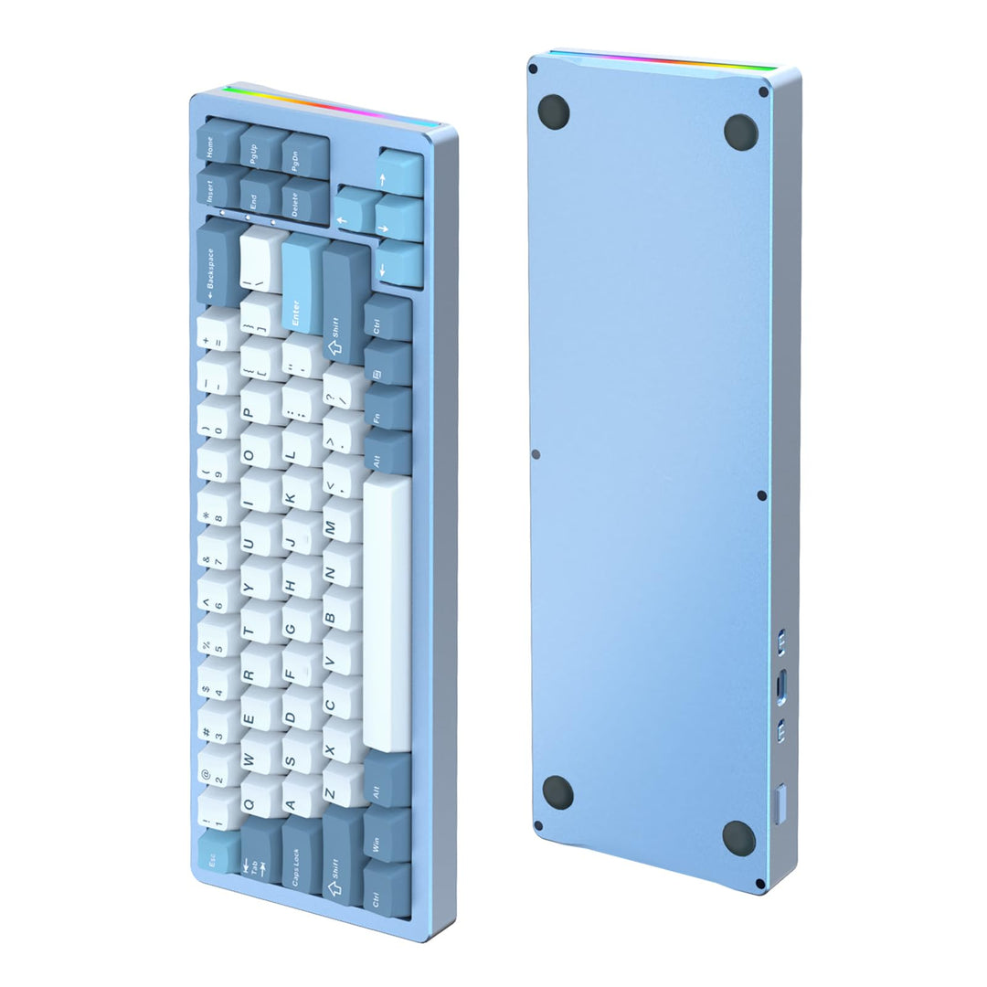ATTACK SHARK M71 CNC Aluminum Custom Mechanical Gaming Keyboard, Tri-Mode-BT5.0/2.4G Wireless/Wired,