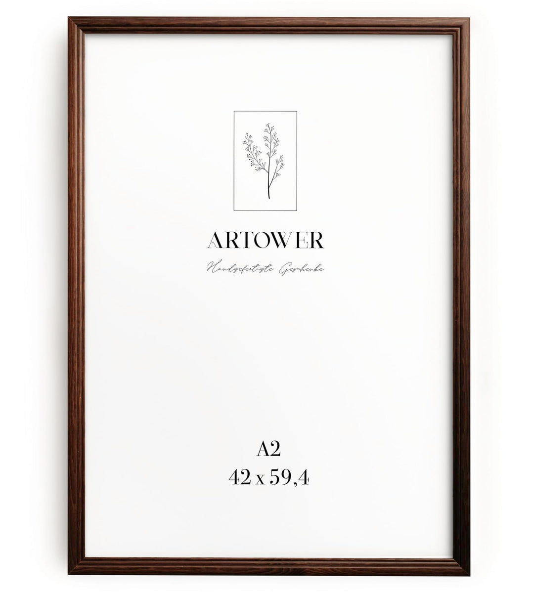 Artower® Bilderrahmen Vintage Braun Holz Rahmen für DIN A2 42 x 59,4 cm | Posterrahmen Gross für Col