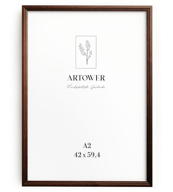 Artower® Bilderrahmen Vintage Braun Holz Rahmen für DIN A2 42 x 59,4 cm | Posterrahmen Gross für Col