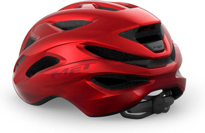 MET Idolo Fahrrad Hel, Rot Metallic Glänzend, Einheitsgrösse